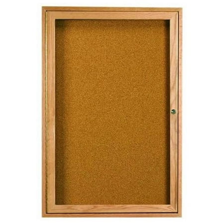 UPC 769593000018 product image for 1-DoorEnclosed Bulletin Board - Cherry | upcitemdb.com