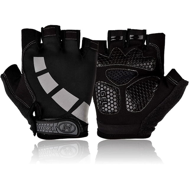 Guantes de bicicleta de montaña para hombres y mujeres, medio dedo, guantes de verano para montar, ciclismo, culturismo (negro gris) Rojo Verde Cocina, Decoración y Otros