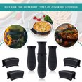 thumbnail image 6 of 8 Pieces Silicone Hot Handle Holder Non Slip Pot Holders Cover Assist Hot Pan Handle Rubber Heat Resistant Pot Sleeve Grip Cookware Handle for Frying Cast Iron Skillet Metal Pan (Blue), 6 of 6