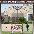 thumbnail image 4 of Pure Garden 9FT Outdoor Vented Patio Umbrella with Easy Crank (Tan), 4 of 9
