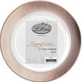 thumbnail image 2 of Luxurious Rose Gold Round Charger Plate - 12" (Pack of 60) - Premium Heavy Weight Plastic Tableware - Elegant and Durable Design for All Occasions, 2 of 3