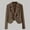 Coffee, variant on Womens Blazer Suit One Button Jacket Blazers Notched Lapel Casual Elegant Classic Formal Long Sleeve Workwear Lapel Suit Dark Gray L