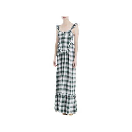 MAX STUDIO $128 Womens New 1390 Green Plaid Scoop Neck Sheath Dress S B+B