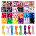 thumbnail image 2 of Suministros de Espaciadoras de Colores de 24 Rejils con 8x de Cuerdas Elásticas, Espaciadoras DIY, para Soledad Cuentas espaciadoras, 2 of 10