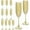 Gold, variant on ZHURUININ 7oz Reusable Plastic Champagne Flutes ，Gold，12Pack