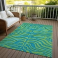 thumbnail image 6 of Addison Rugs Chantille Indoor/Outdoor Transitional Animal Print Teal Washable Rectangle Rug, 8' x 10', 6 of 6