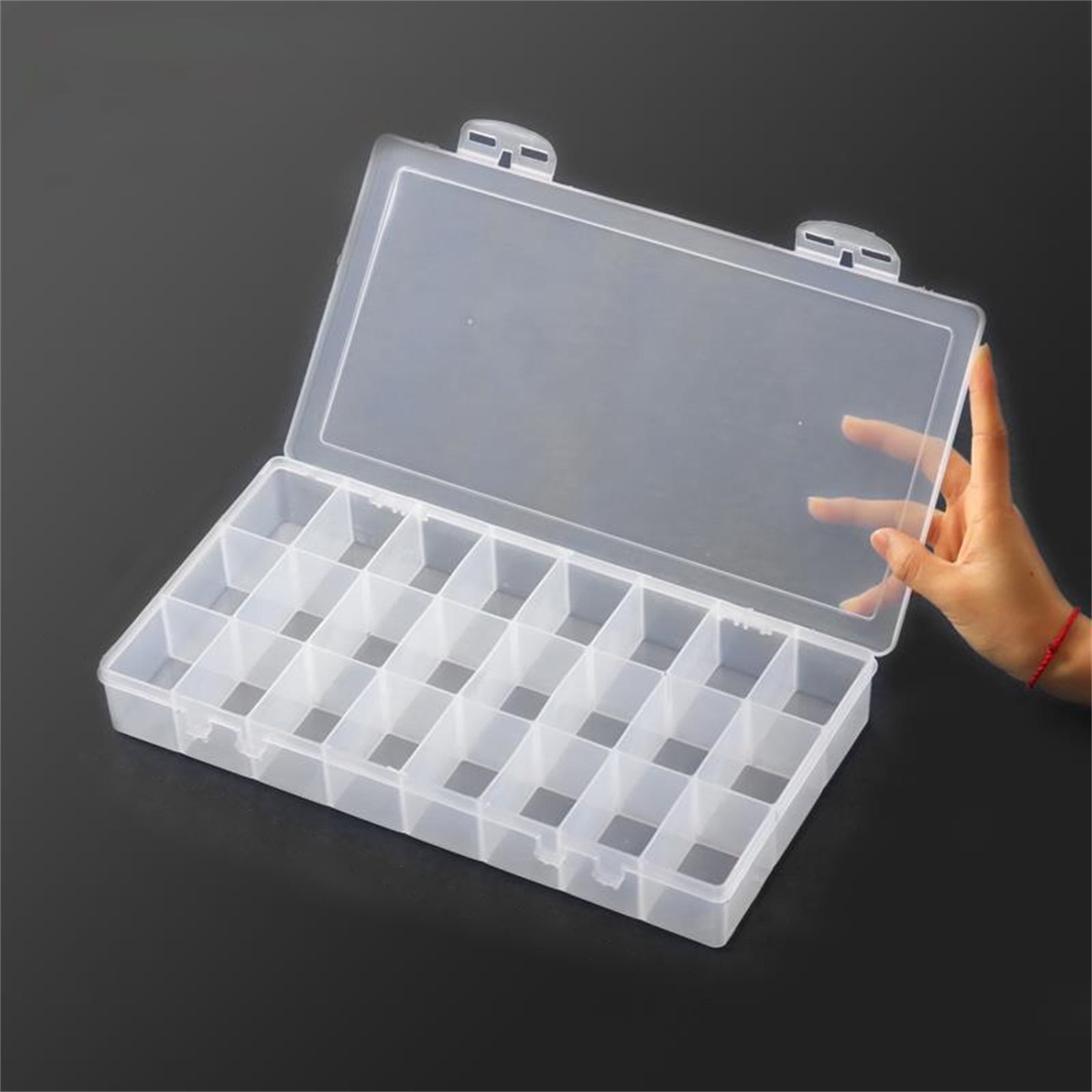 24 36 48 Grids Paint Organiser Case Jewelry Storage Box Clear Plastic Storage Case for Jewelry Beads Painting Craft