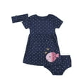thumbnail image 2 of Gerber Baby & Toddler Girls Dress, Diaper Cover/Panty & Headband Set 3-Piece (Newborn-5T), 2 of 8