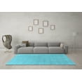 thumbnail image 3 of Ahgly Company Indoor Square Solid Light Blue Modern Area Rugs, 6' Square, 3 of 4