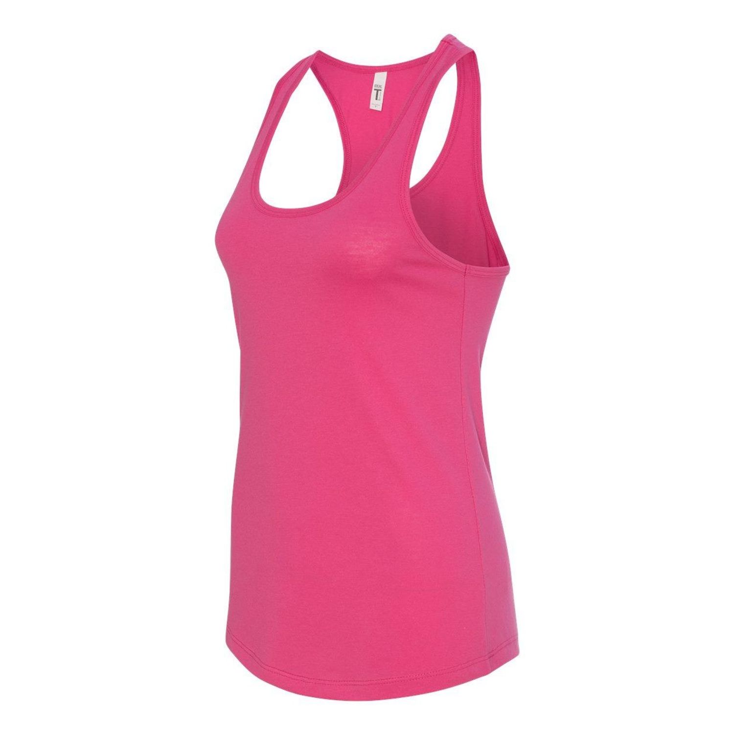 Next Level Apparel Women's Ideal Racerback Tank - Soft Cotton Blend, Pink-Black, XX-Large Size - View #11