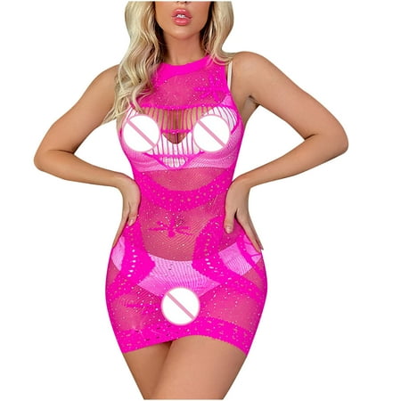 

JeashCHAT Lingerie for Women Sexy Naughty Women Sling Lingerie Sexy Sleepwear Interest Underwear Rompers Fishnet Tights Dress