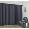 thumbnail image 3 of Nicole - Wall-to-Wall Pair - Premium Thermal Insulated Blackout Grommet Curtains - 18 Grommets Each - 2 Fabric Tiebacks - Ideal for Window Decor or Room Divider (2 Panels, 108" W x 108" L, Light Grey), 3 of 3