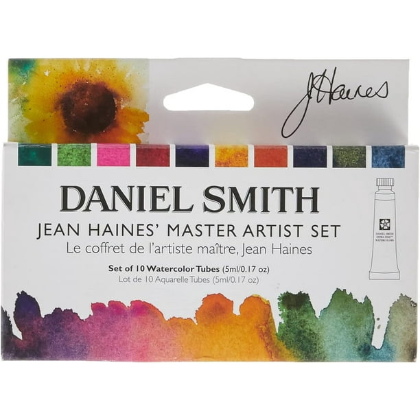 DANIEL SMITH Acuarela Jean Haines Master Artist Set - 10 Tubos de 5 ml con 10 Tonos Vividos, Perfecto para Artistas de Todos los Niveles (Profesionales, Estudiantes, Hobbyistas)