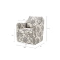 thumbnail image 5 of wivel Accent Chair, Upholstered Barrel Swivel Chair with Padded Cushion, 360 Degree Comfy Small Reading Armchair for Living Room, Nursery, Lounge,Office, Multicolor, 5 of 5