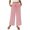 Pink, variant on Women's Striped Flowy Wide Leg Pants with Side Pockets & Ruffle High Waisted,Drawstring Waist Plus Size Casual Trousers Comfortable Lounge Wear S-3XL