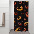 thumbnail image 2 of Black Halloween Pumpkin Faces Shower Curtain 36"x72" ,Bathroom Decorative Shower Curtains Set with 12 Hooks,Modern Waterproof Washable Shower Curtain, 2 of 6