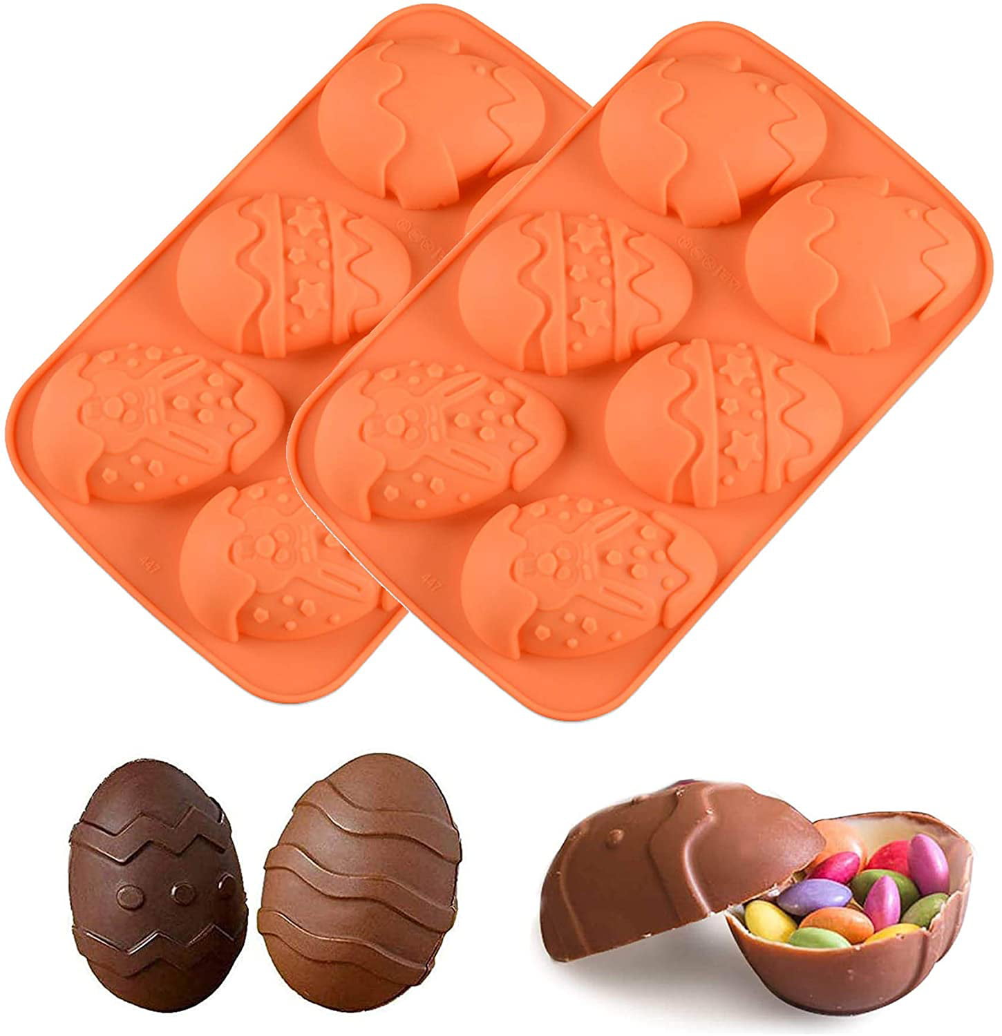 NEW 16 Cavity Easter EGGS Assembly Candy Fondant Butter Soap Plaster Clay Mold 