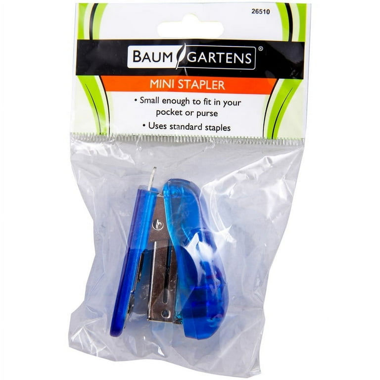 Baumgartens Translucent Plastic Mini Staplers - Mini - 1 Each - Assorted Baumgartens Translucent Plastic Mini Staplers - Mini - 1 Each - Assorted