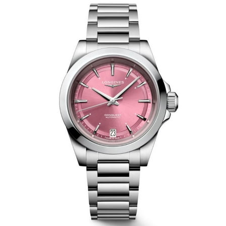 Longines Conquest Automatic 34 mm Pink Dial Steel Women's Watch L3.430.4.99.6
