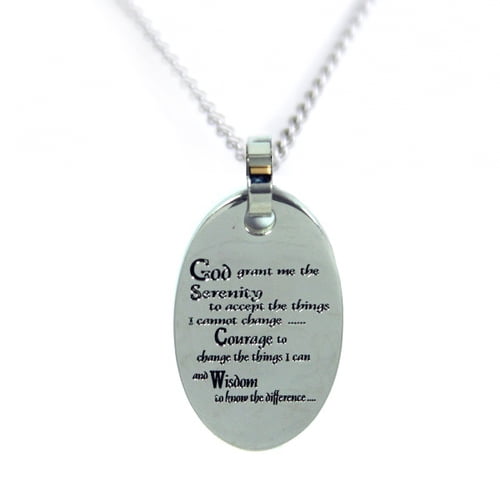 Serenity Prayer Pendant Stainless Necklace Gifts For Women Necklace For Women Serenity Prayer Gifts