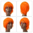 thumbnail image 6 of Unique Bargains Human Hair Wigs for Women Lady 11" Orange Wigs with Wig Cap, 6 of 8