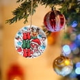 thumbnail image 2 of kjfeif Christmas Decorations, 1Pcs Christmas Round Pendant Cute and Fun Christmas Wood Pendant Creative Circular Christmas Tree Pendant,3.15inch, 2 of 6