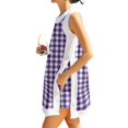 thumbnail image 2 of Short Sets Women 2 Piece Outfits Summer Crew Neck Tank Top and Shorts Set Sleeveless Cute Matching Sets Lounge Wear Purple 2XL, 2 of 7