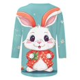 thumbnail image 5 of SZXZYGS Chemises de la Fête de l'Indépendance pour Femmes 3X Chemise Imprimée pour Femmes Tunique à Manches 3/4 Hauts Blouse à Col Ras du Cou T-Shirt Été 2024, 5 of 5
