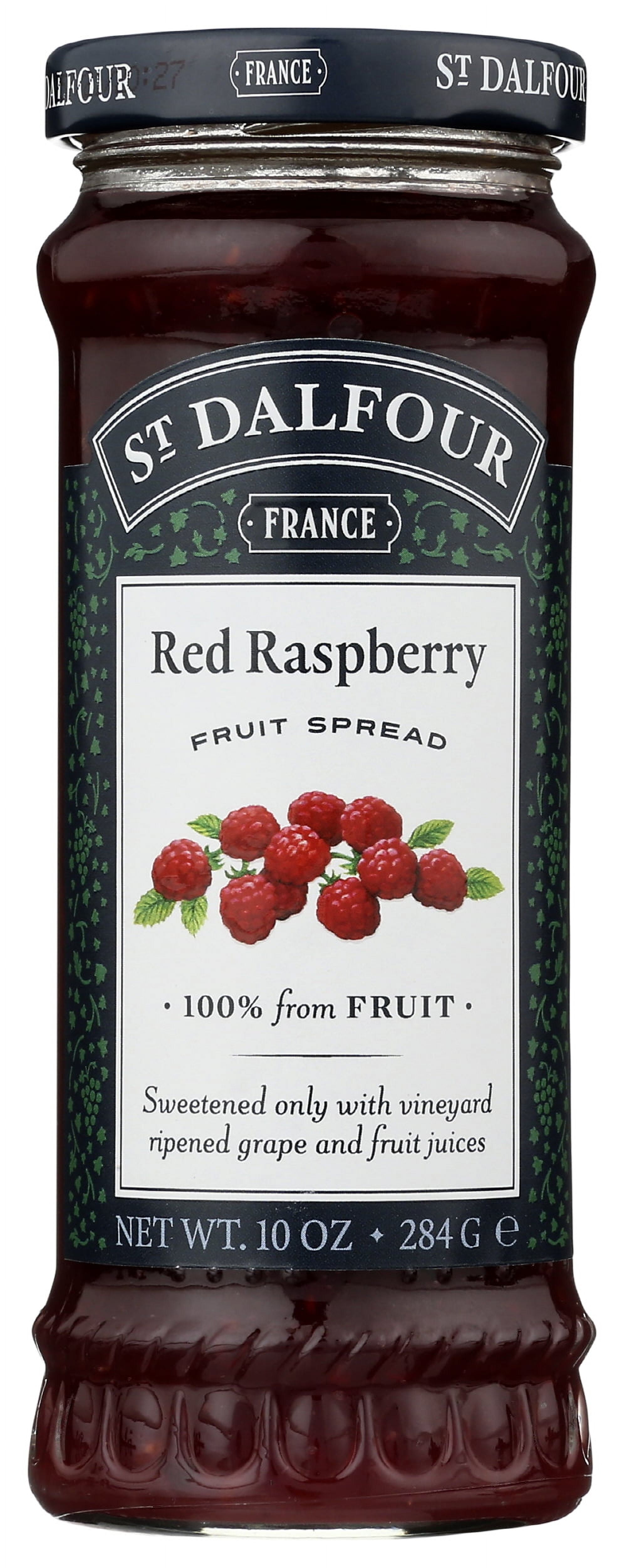 Pack of 6, St Dalfour Red Raspberry Fruit Spread, 10 oz
