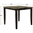 thumbnail image 6 of Modern Brown Faux Marble Dining Table, 42" Square, Birch Veneer MDF, Contemporary Kitchen Furniture. Perfect for Dining Rooms, Easy Assembly., 6 of 8