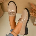 thumbnail image 6 of Wowcloth British Style Loafers for Women – Comfortable Round Toe with Low Block Heel for Casual Versatile Autumn Winter Wear, 6 of 9