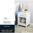 Mainstays Hillside Nightstand with Drawer, White Finish