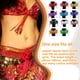 thumbnail image 4 of Guardurnaity a la cadera de moda, bufanda Retro con borlas, hermosa envoltura multicolor, ropa de baile, diamantes de imitación brillantes, disfraz Prendas para la parte inferior del cuerpo Violeta, 4 of 6