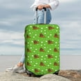 thumbnail image 7 of Honeii dogs on a green background Elastic Luggage Cover, featuring double-sided printing, is the ideal companion for travel, business trips, and daily use(not included suitcase )-X-Large, 7 of 7