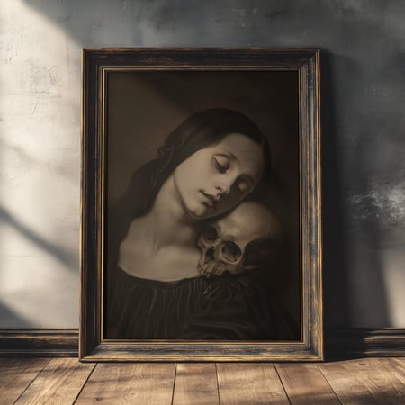 The Longing Wall Art Print With Dark Academia Moody Gothic Victorian Decor
