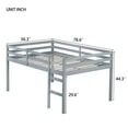 thumbnail image 5 of Noble House Full Loft Bed, Rubber Wood Frame with Ladder, Guardrails & Space-Saving Storage Design, Grey, 5 of 11