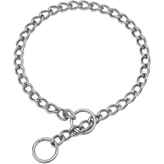 Chain Dog Training Choke Collar, 304 Stainless Steel, Total Length 24 in, 3.5 mm
