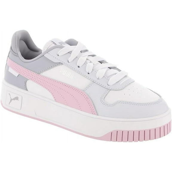 Women's Puma Carina Street Puma White-Grape Mist-Silver (389390 23) - 6