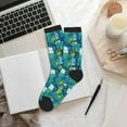thumbnail image 6 of KLL Shark And Leaves Print Cool Socks Men's Women's Crew Socks Funny Crazy Novelty Stockings, 6 of 7