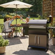 Z GRILLS BBQ Legend 1060 Sq.in Wood Pellet Grill & Smoker, 8-in-1 BBQ with PID Controller, Storage Cabinet, Side Shelf & Grill Cover, ZPG-1000D Bronze
