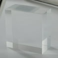 thumbnail image 4 of CiaoHER 2in Thickness Solid Acrylic Cube Display Block Clear Polished Pedestal Stand Riser Solid Base 2" x 4" x 4", 1 Pack, 4 of 6
