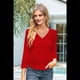 thumbnail image 5 of Cárdigan Corto de Mujer 2025, 3/4, Crochet, Encogimiento de Hombros, Suéter de Punto Ahuecado, Tops, Rojo XXL, 5 of 9