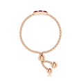 thumbnail image 3 of ANGARA Natural Three Stone Ruby Bar Bolo Ring in 14K Rose Gold for Women (Size-2mm) | July Birthstone Jewelry for Her | Natural Ruby Rings, 3 of 9
