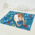 thumbnail image 2 of Blue Cartoon Dinosaurs Clouds Stars Pattern Blanket,Comfortable Soft Lamb Wool Throw Blanket,All Season,Warm Lightweight Blankets for Sofa Bed Couch Living Room Chair,30"x40", 2 of 4