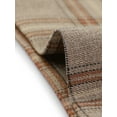 thumbnail image 5 of INSPIRE CHIC Women's Plaid Elastic Waist Button Zipper Straight Leg Long Pants L Light Brown Beige, 5 of 6