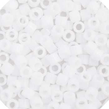 Miyuki Delica 10/0 RD 5.2gms DB0200 Perles de Rocaille Japonaises - Blanc Craie Opaque - D200