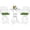 White/Green, variant on MEETWARM 3-Piece Patio Swivel Bar Set, All-Weather Cast Aluminum Outdoor High Bar Stool Bistro Set for Garden Deck Backyard with 2 Cushions Bar Chairs with Footrest and 31" Bar Table