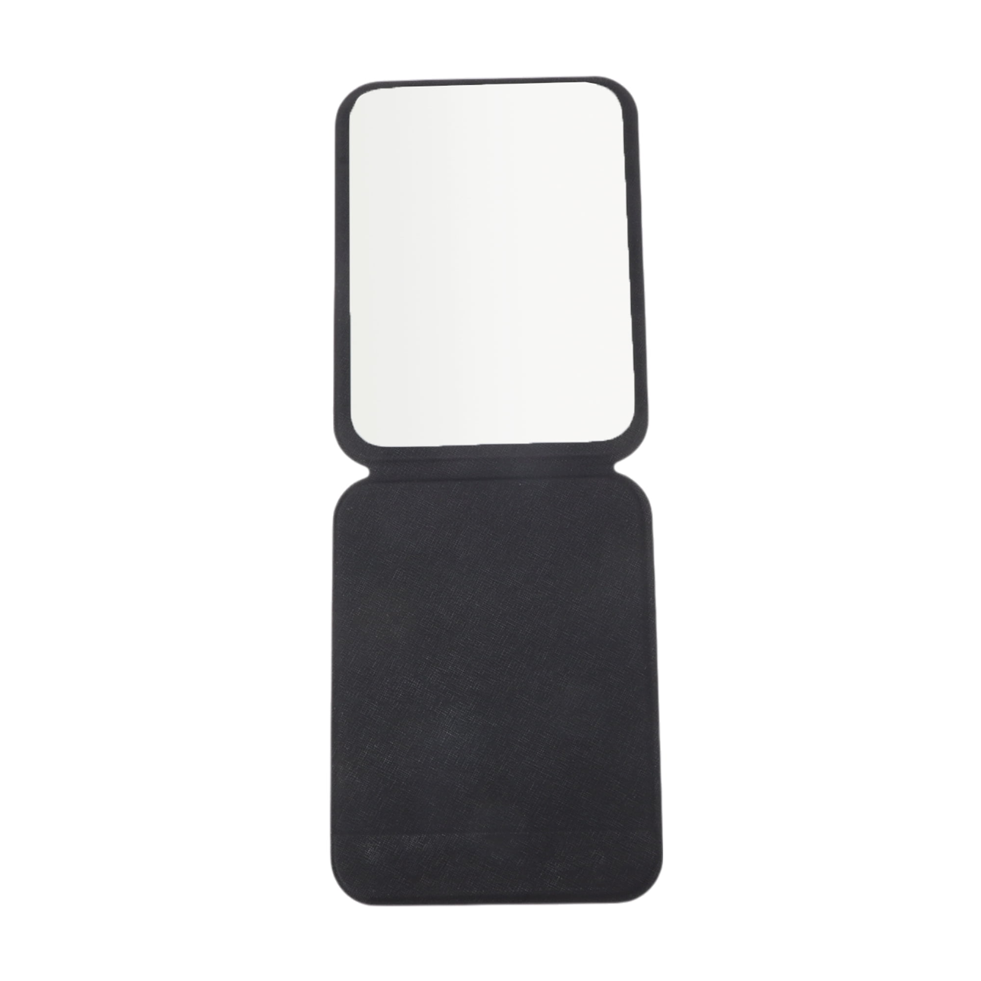 Unique Bargains 1Pc Makeup Mirror for Travel Black Large