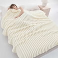 thumbnail image 4 of [Luxury Faux Fur Blanket] Soft & Warm Luxury Faux Rabbit Fur Blanket | Solid Color Simple Style - Multipurpose for Sofa, Bed, Office, Travel - Comfortable Gift, 4 of 10