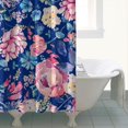 thumbnail image 4 of Pioneer Flower Floral Print Pattern Shower Curtain 72"x72" ,Bathroom Decorative Shower Curtains Set with 12 Hooks,Modern Waterproof Washable Shower Curtain, 4 of 6